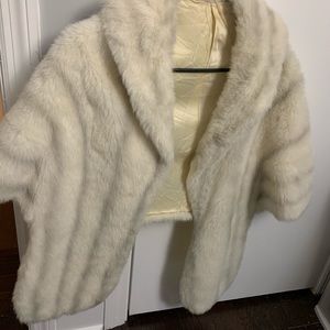 Faux Fur Cape w/ Satin Lining by Glenoit Glenara